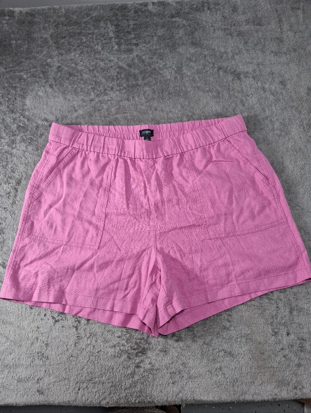 J.Crew Womens Shorts L Linen Blend Summer Coastal Vacation Resort Chic Pink NWT